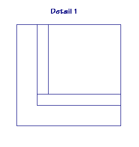 Drawing of detail showing ends of hardwood flooring.