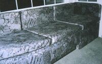 Photo of our window bench seat closed.